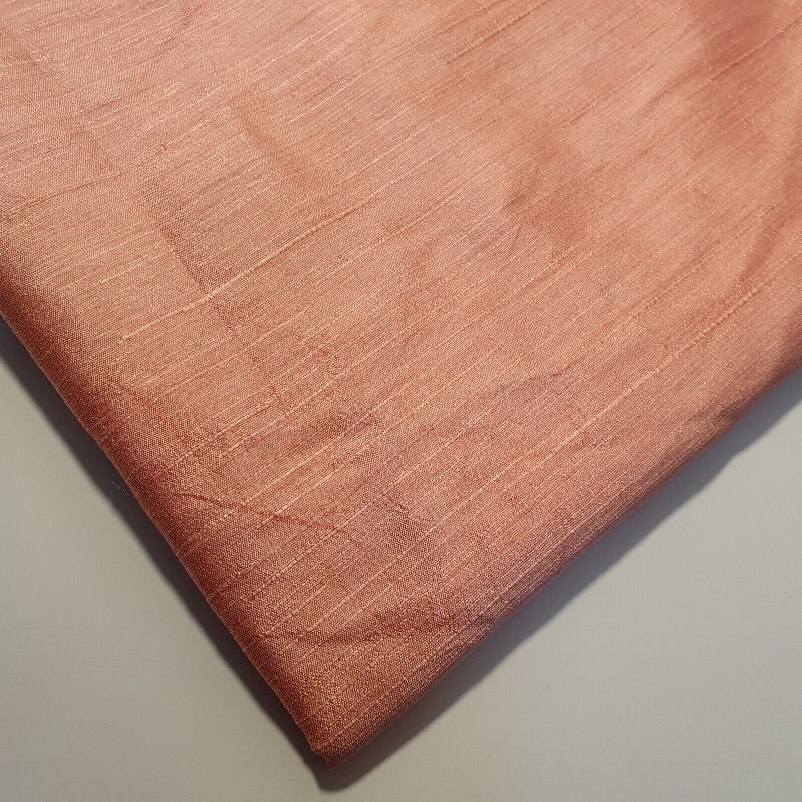 Plain Slub Faux Dupion Raw Silk Fabric – 100% Polyester – 44