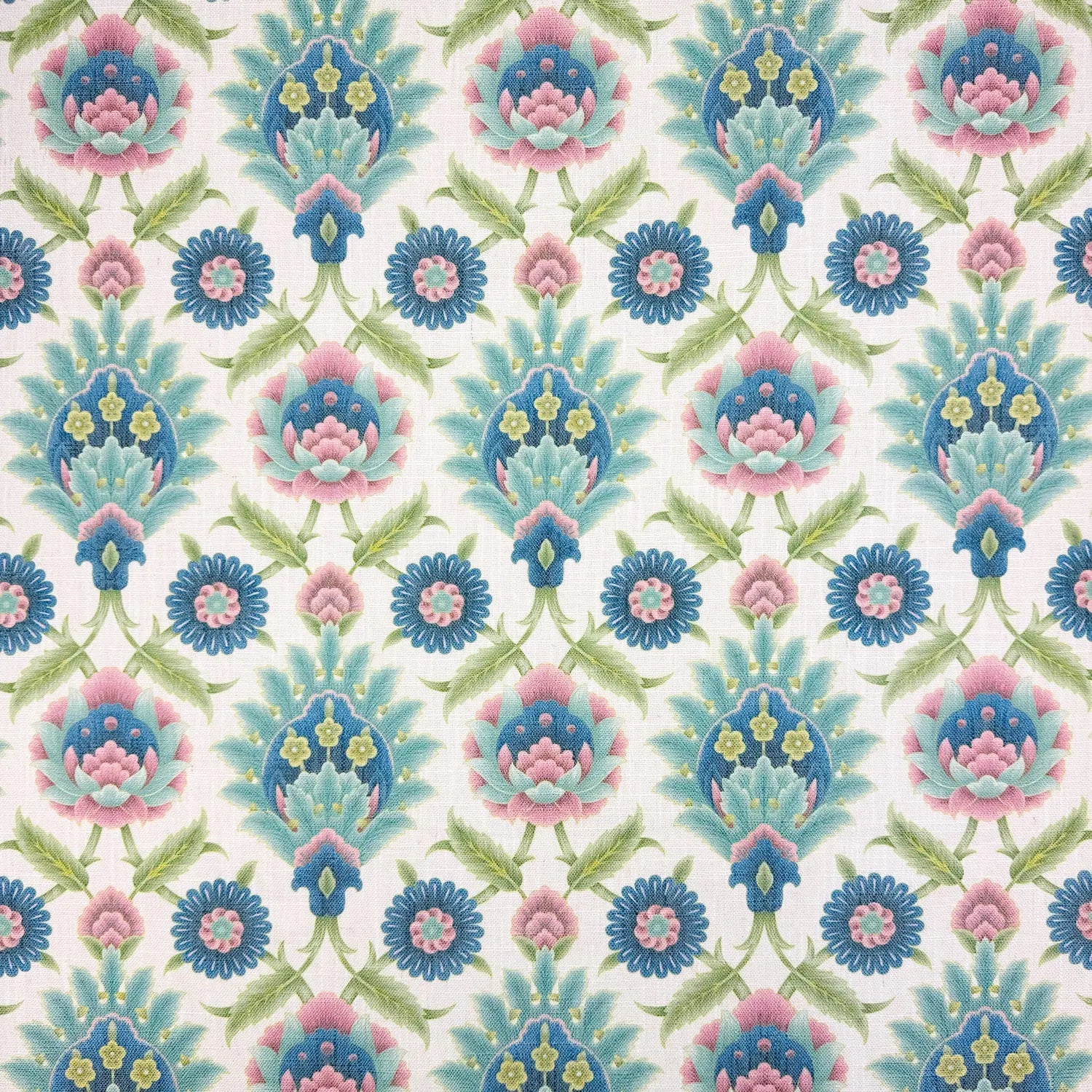 Printed Linen Look Upholstery Fabric | Heavyweight Linen Blend 55" (140cm) Wide Curtains, Blinds & Furnishing Fabric – Sold by the Meter