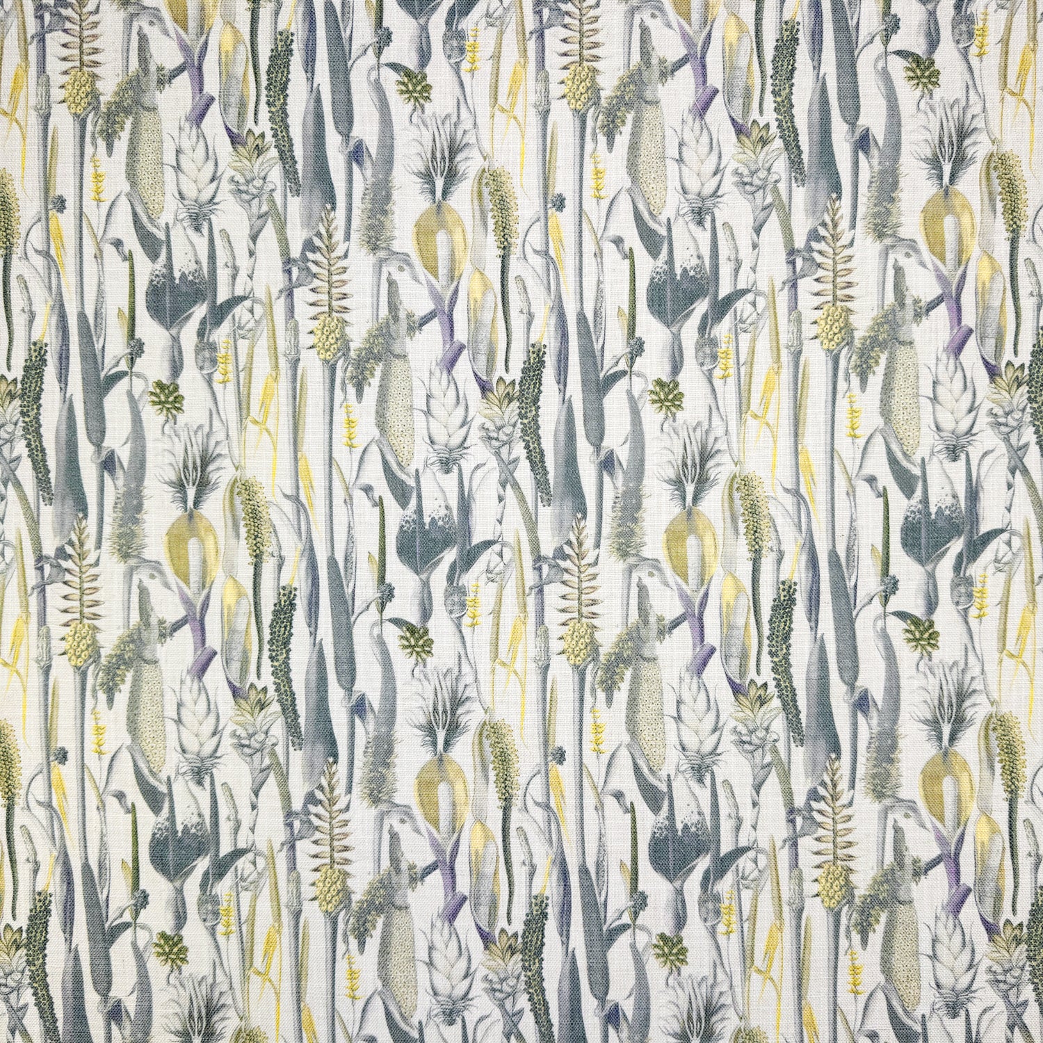 Printed Linen Look Upholstery Fabric | Heavyweight Linen Blend 55