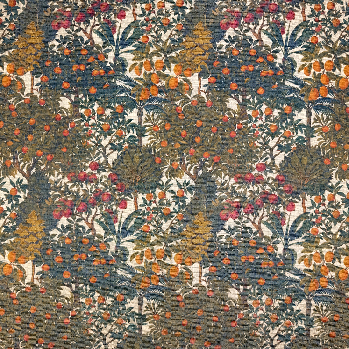 Printed Linen Look Upholstery Fabric | Heavyweight Linen Blend 55" (140cm) Wide Curtains, Blinds & Furnishing Fabric – Sold by the Meter