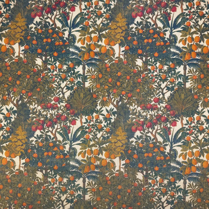 Printed Linen Look Upholstery Fabric | Heavyweight Linen Blend 55" (140cm) Wide Curtains, Blinds & Furnishing Fabric – Sold by the Meter