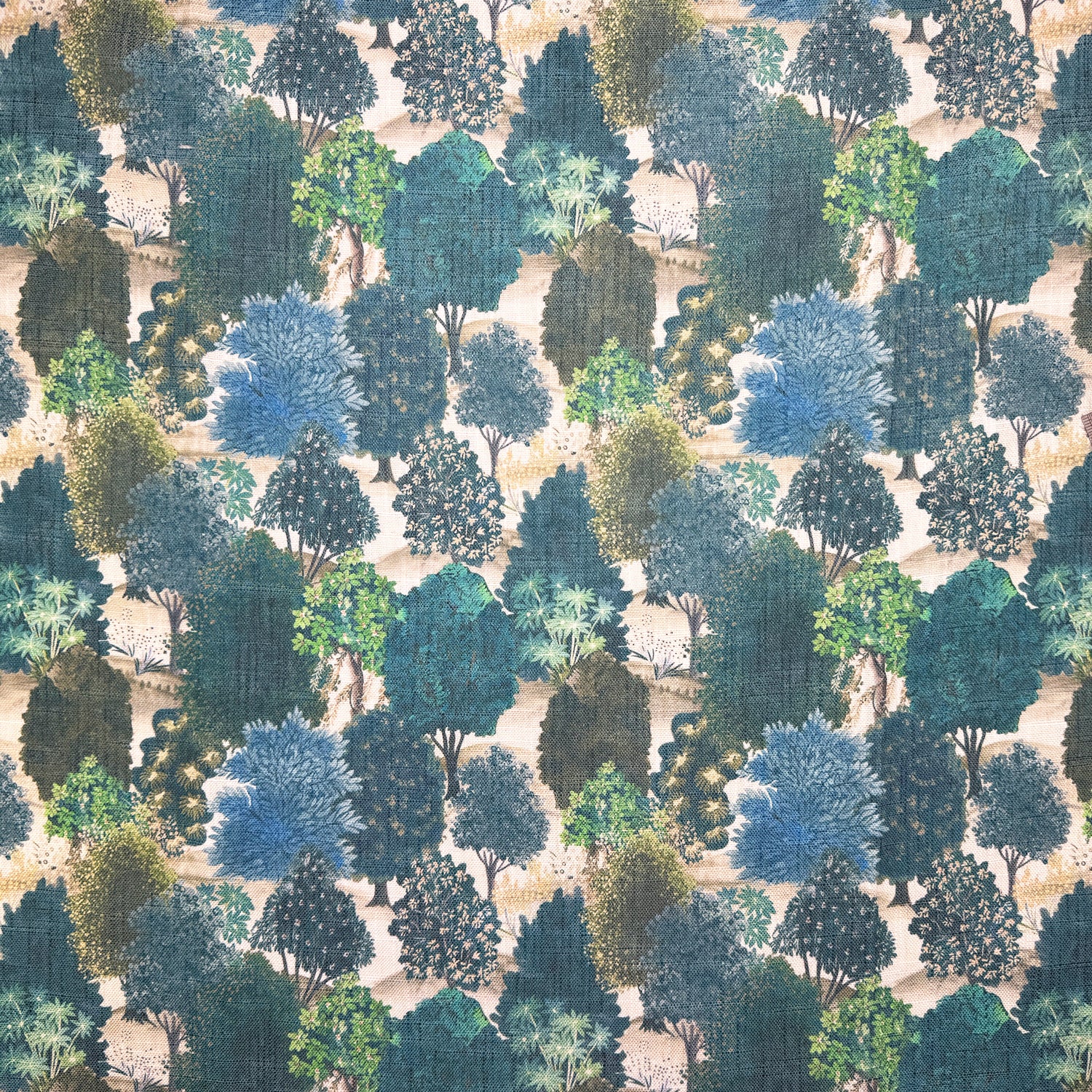 Printed Linen Look Upholstery Fabric | Heavyweight Linen Blend 55