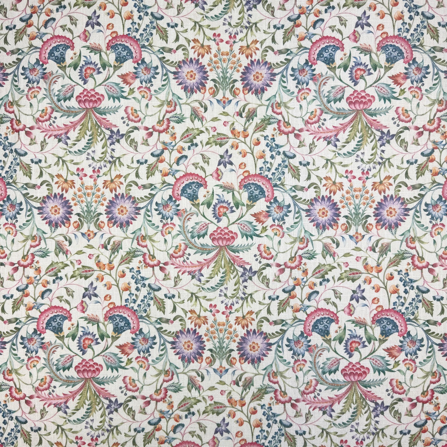 Printed Linen Look Upholstery Fabric | Heavyweight Linen Blend 55