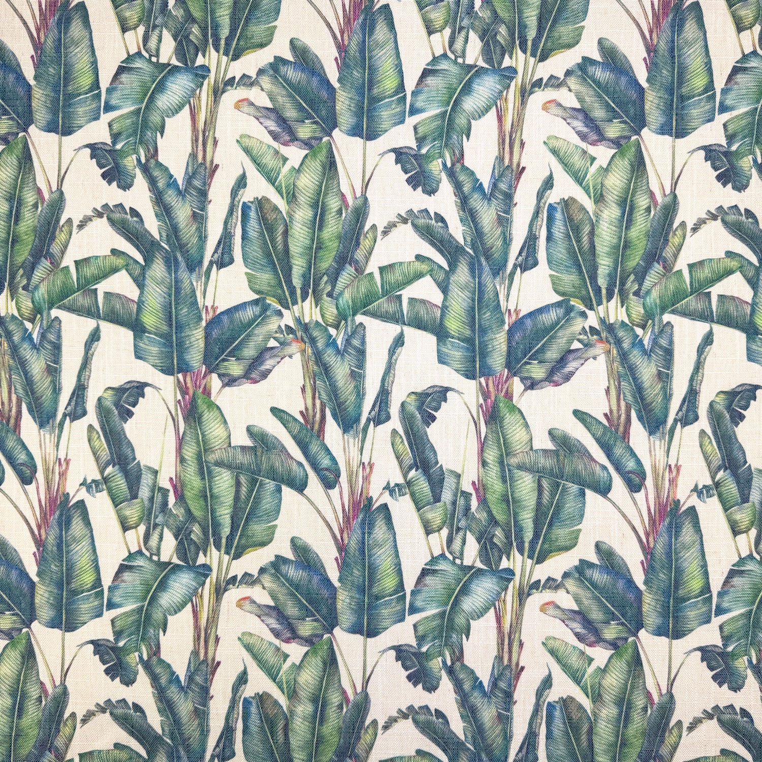 Printed Linen Look Upholstery Fabric | Heavyweight Linen Blend 55