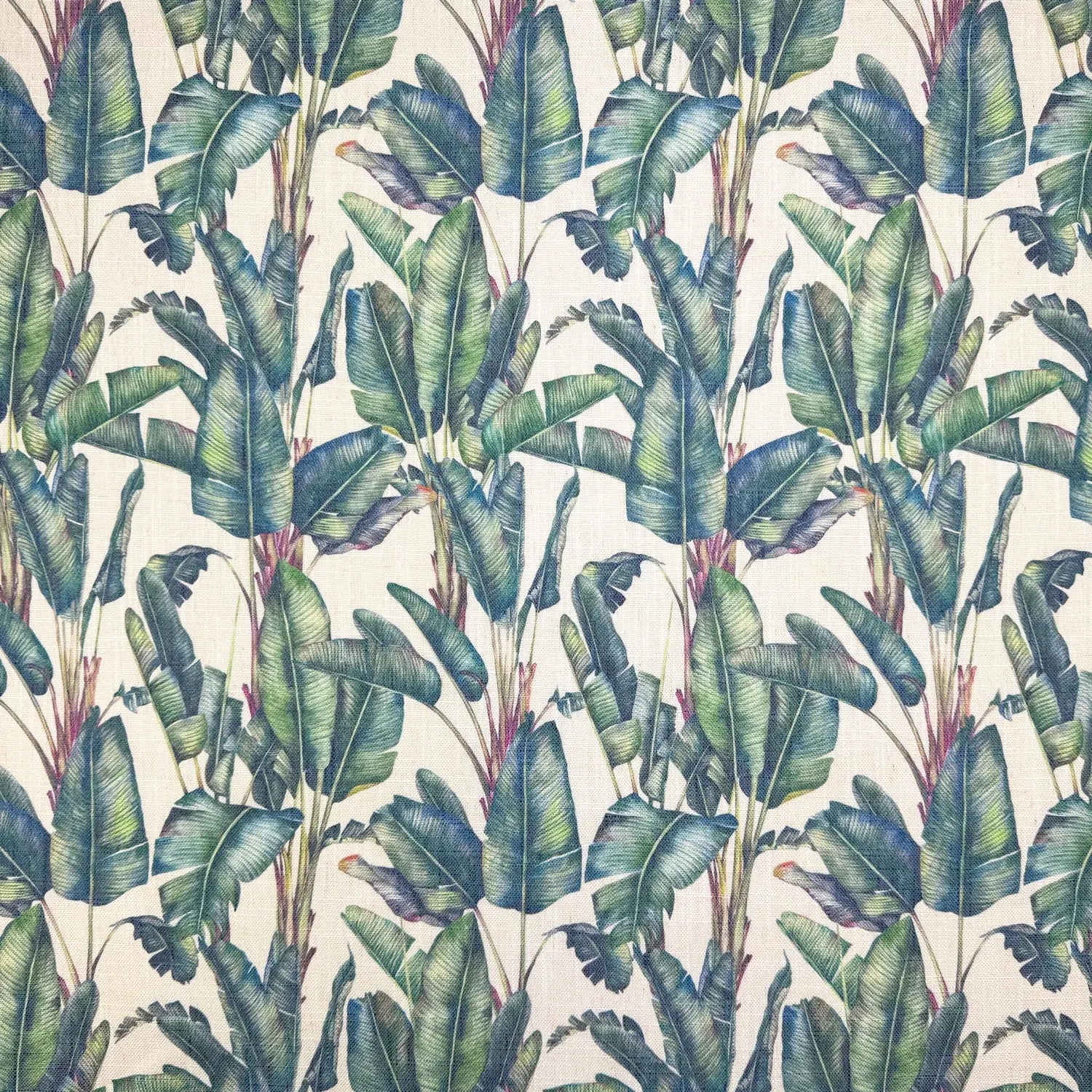 Printed Linen Look Upholstery Fabric | Heavyweight Linen Blend 55" (140cm) Wide Curtains, Blinds & Furnishing Fabric – Sold by the Meter