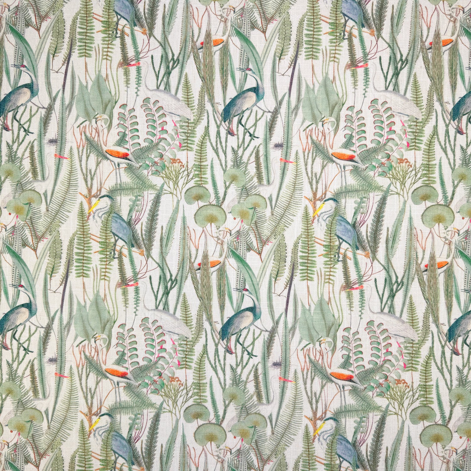 Printed Linen Look Upholstery Fabric | Heavyweight Linen Blend 55