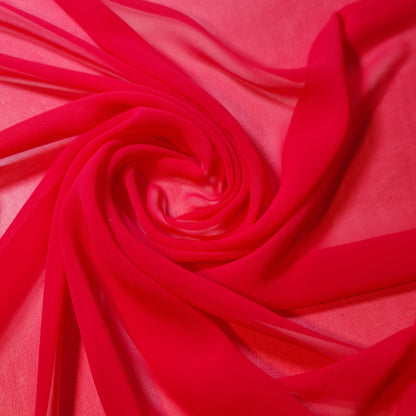 Chiffon Sheer Plain Soft Polyester Fabric – 44" Wide for Wedding, Dress & Craft – 30m Bolt/Roll