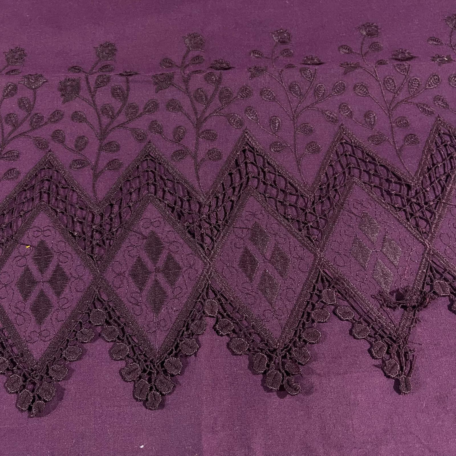 Cotton Floral Embroidery Fabric Lace Broderie Anglaise Dress Craft Material 44