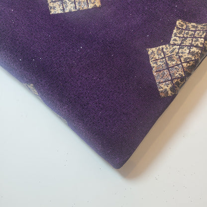 Leopard Foil ITY Lycra Elastane Fabric – 58" Wide Dress & Craft Material by the Meter