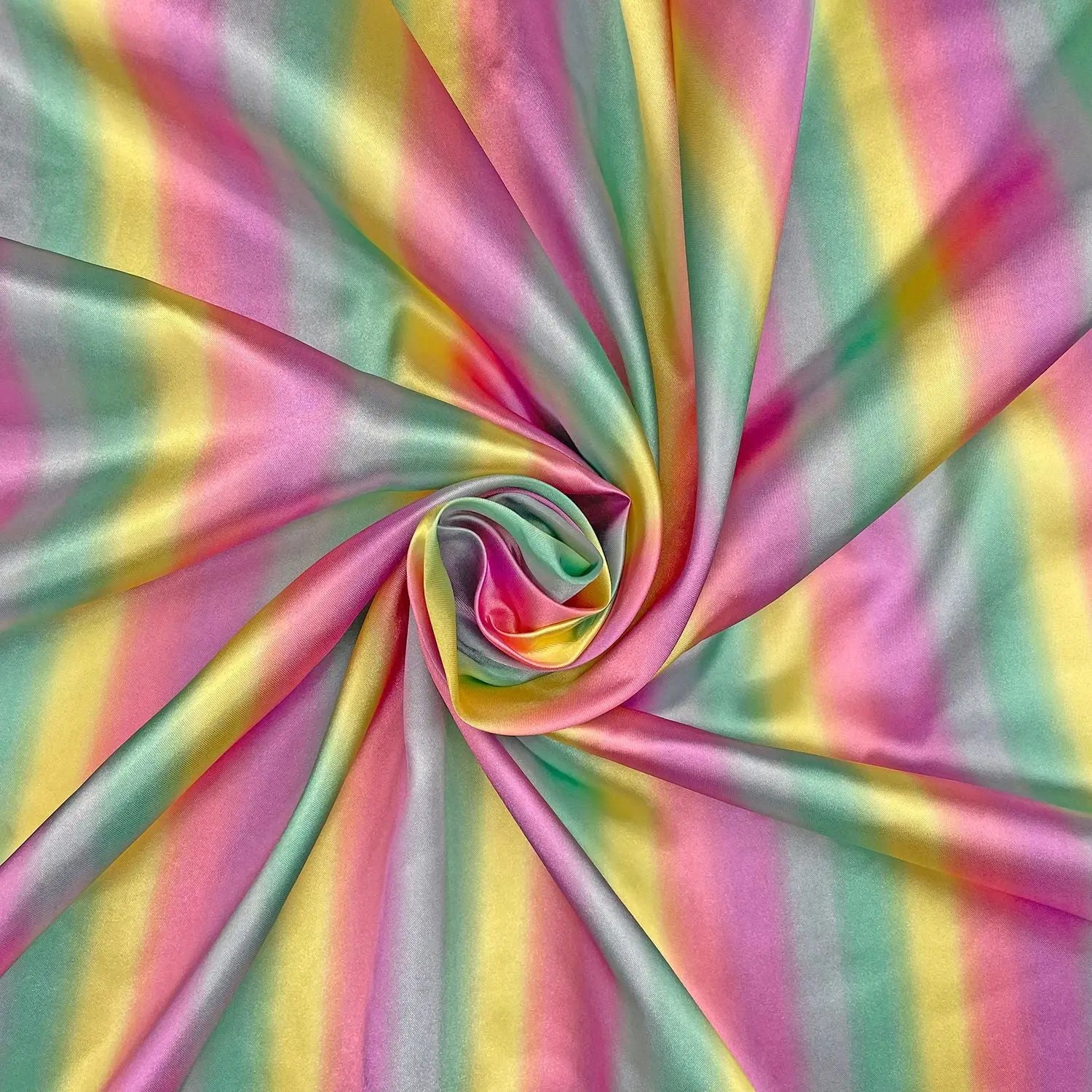 Floral Silk Satin Printed Fabric | 58" (147cm) Wide Soft Silky Dressmaking & Drape Material – Sold by the Metre