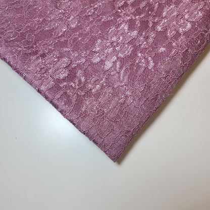 Premium Satin Bonded Lace Fabric – 58" Wide Designer Dress & Craft Material by the Meter