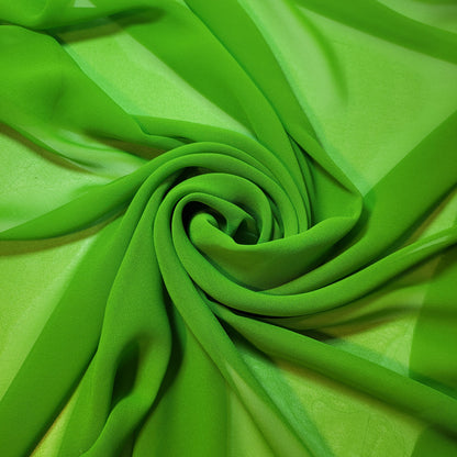 Chiffon Sheer Plain Soft Polyester Fabric – 44" Wide for Wedding, Dress & Craft – 30m Bolt/Roll