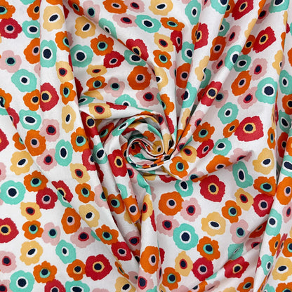 Printed Cotton Fabric | Lightweight 100% Cotton 57" (145cm) Wide Dressmaking & Craft Fabric – Sold by the Meter