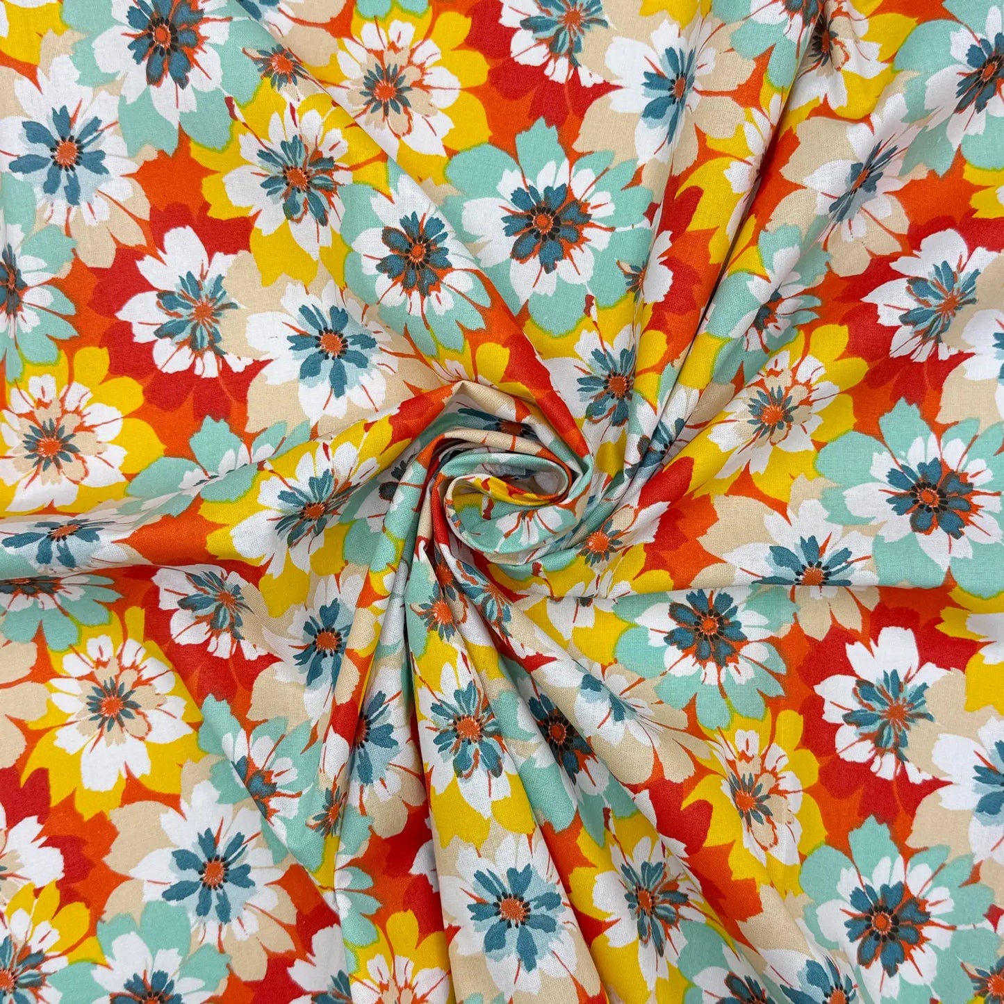 Printed Cotton Fabric | Lightweight 100% Cotton 57" (145cm) Wide Dressmaking & Craft Fabric – Sold by the Meter