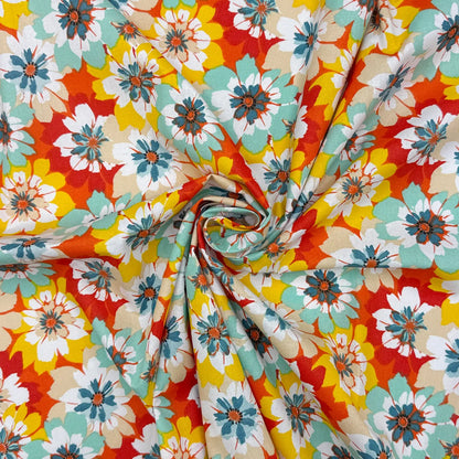 Printed Cotton Fabric | Lightweight 100% Cotton 57" (145cm) Wide Dressmaking & Craft Fabric – Sold by the Meter