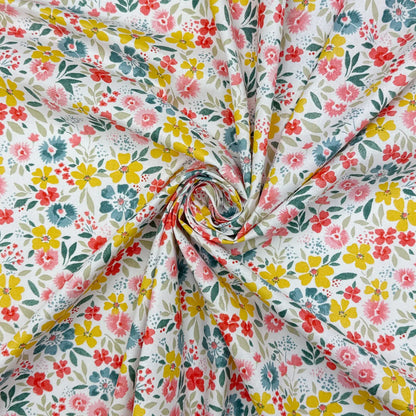 Printed Cotton Fabric | Lightweight 100% Cotton 57" (145cm) Wide Dressmaking & Craft Fabric – Sold by the Meter