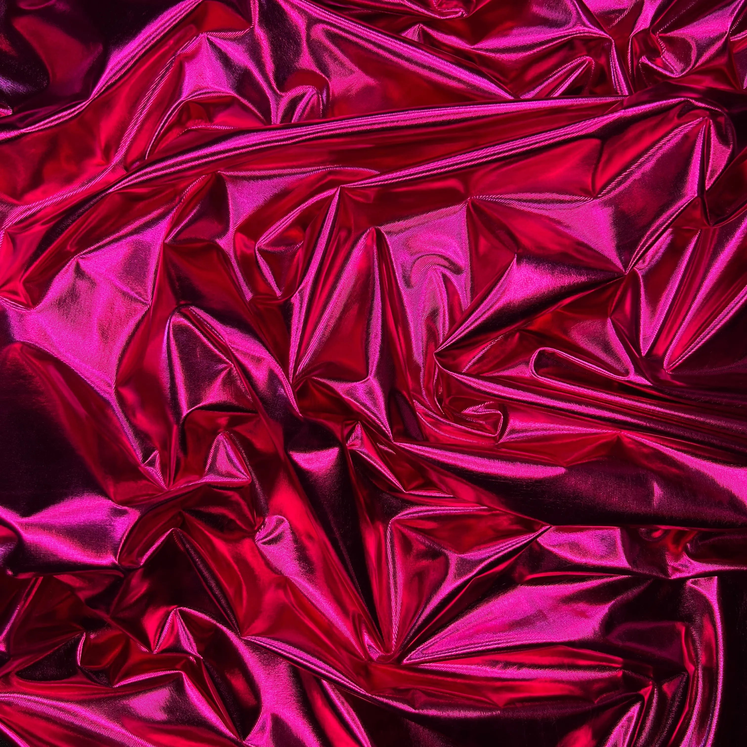 Stretchy Metallic Look Foil Jersey Fabric | Soft Shiny Jersey 58