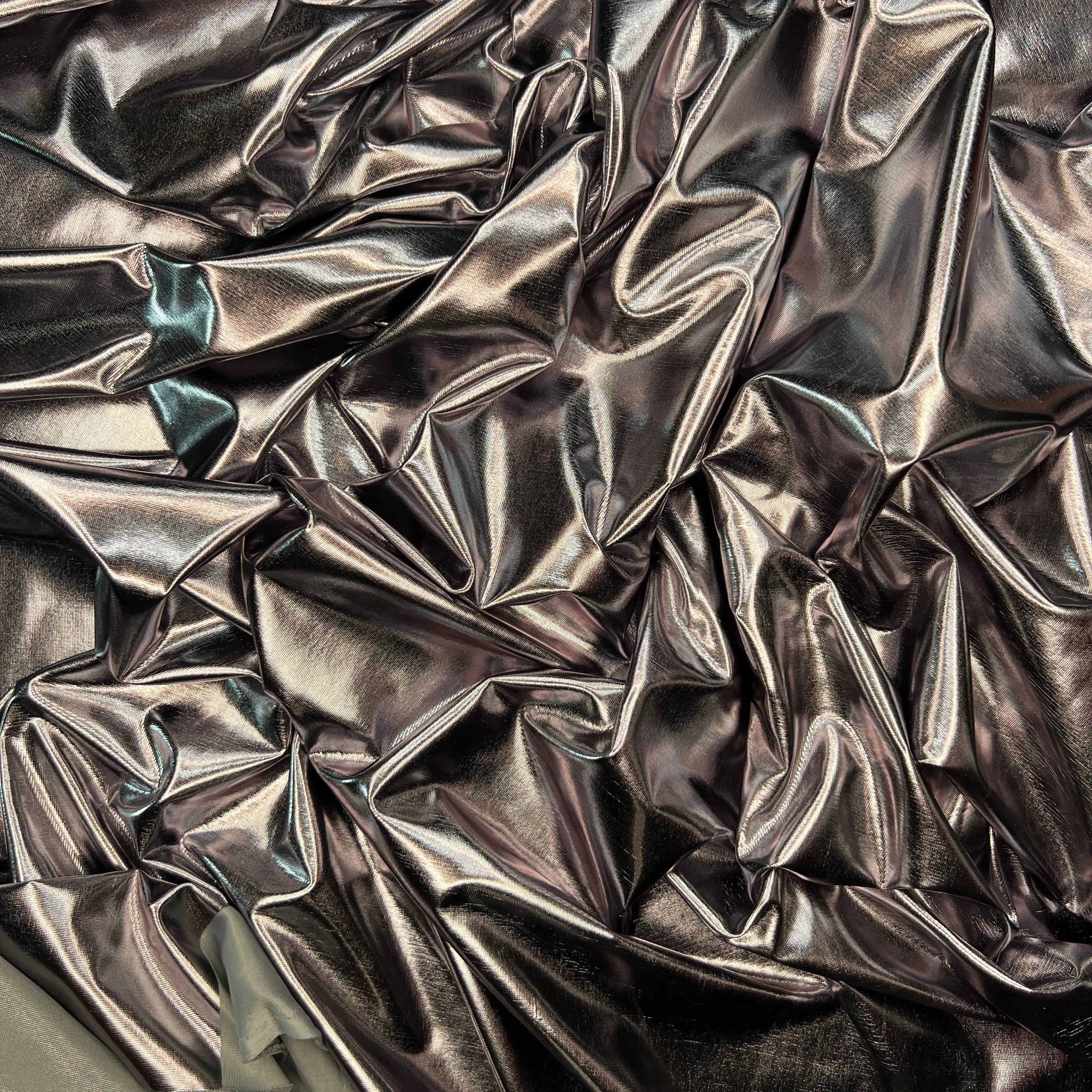 Stretchy Metallic Look Foil Jersey Fabric | Soft Shiny Jersey 58