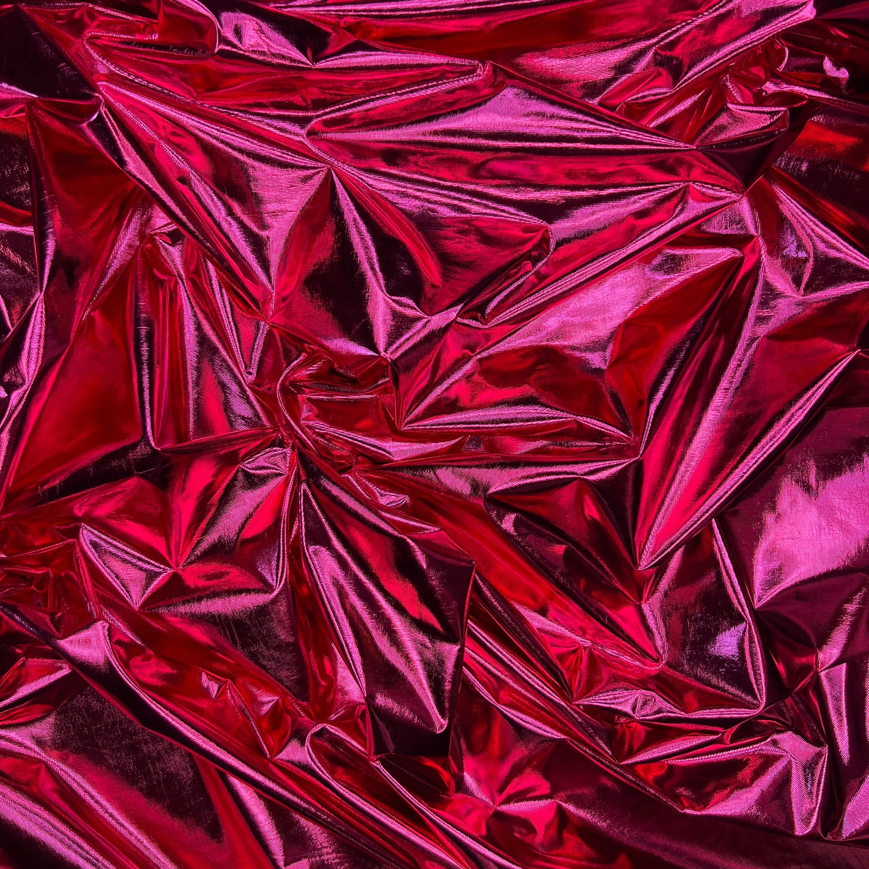 Stretchy Metallic Look Foil Jersey Fabric | Soft Shiny Jersey 58