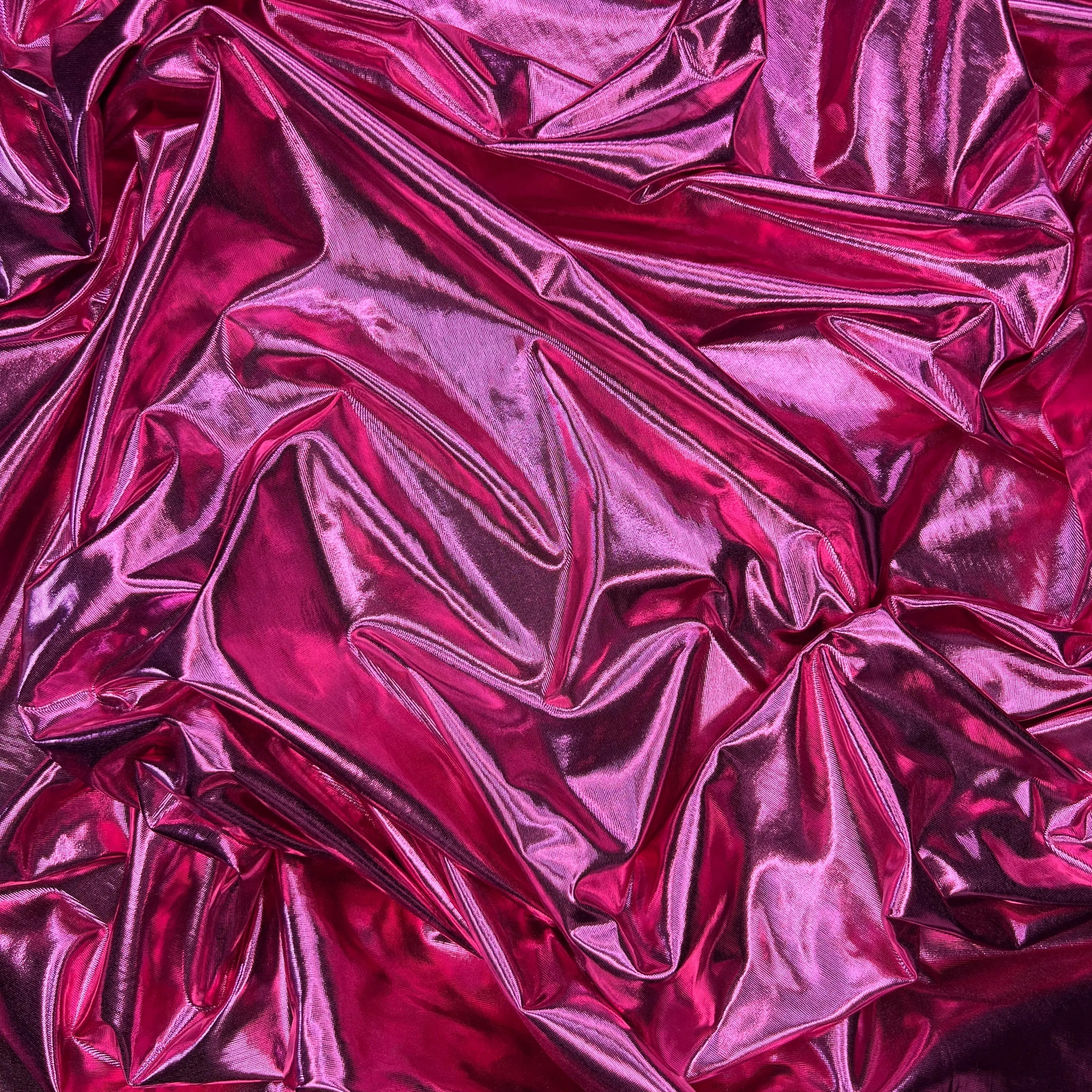 Stretchy Metallic Look Foil Jersey Fabric | Soft Shiny Jersey 58