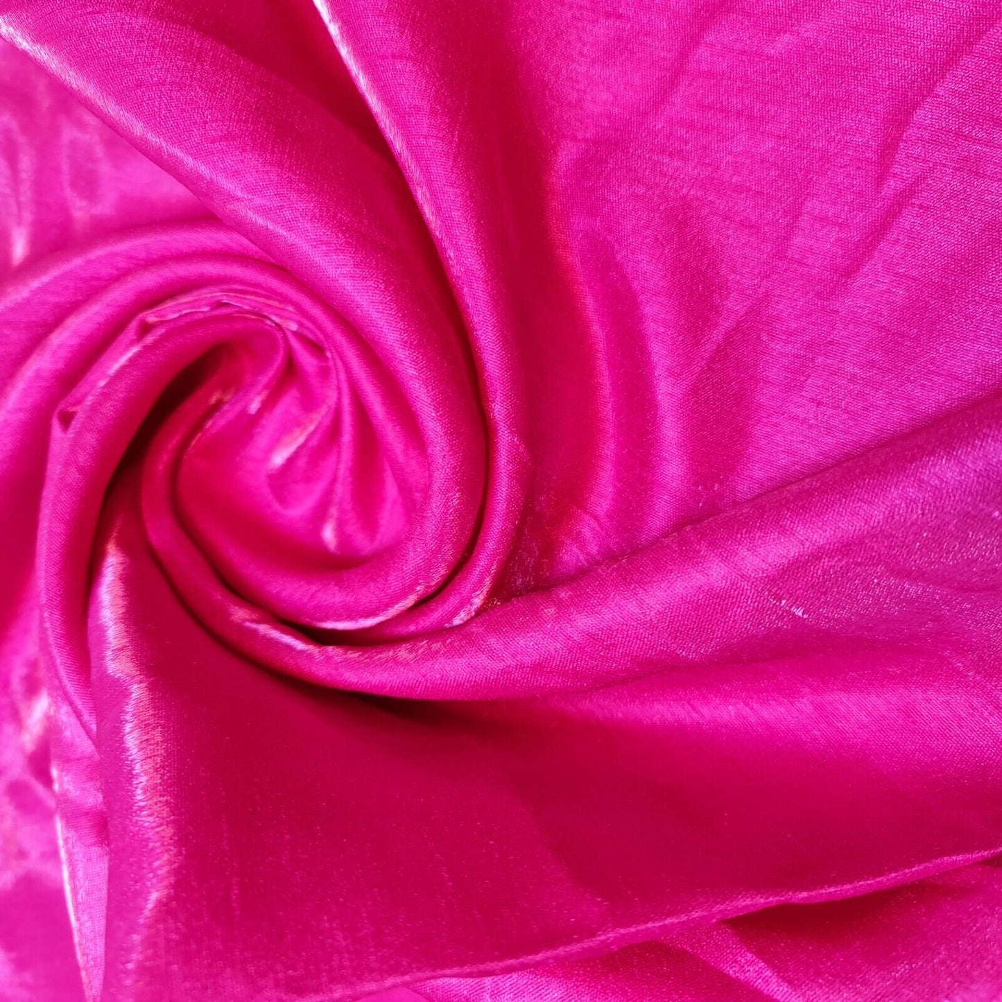 Plain Poly Faux Dupion Silk Fabric – 44" Wide Shiny Dress, Craft & Patchwork Material, 25-Meter Bolt