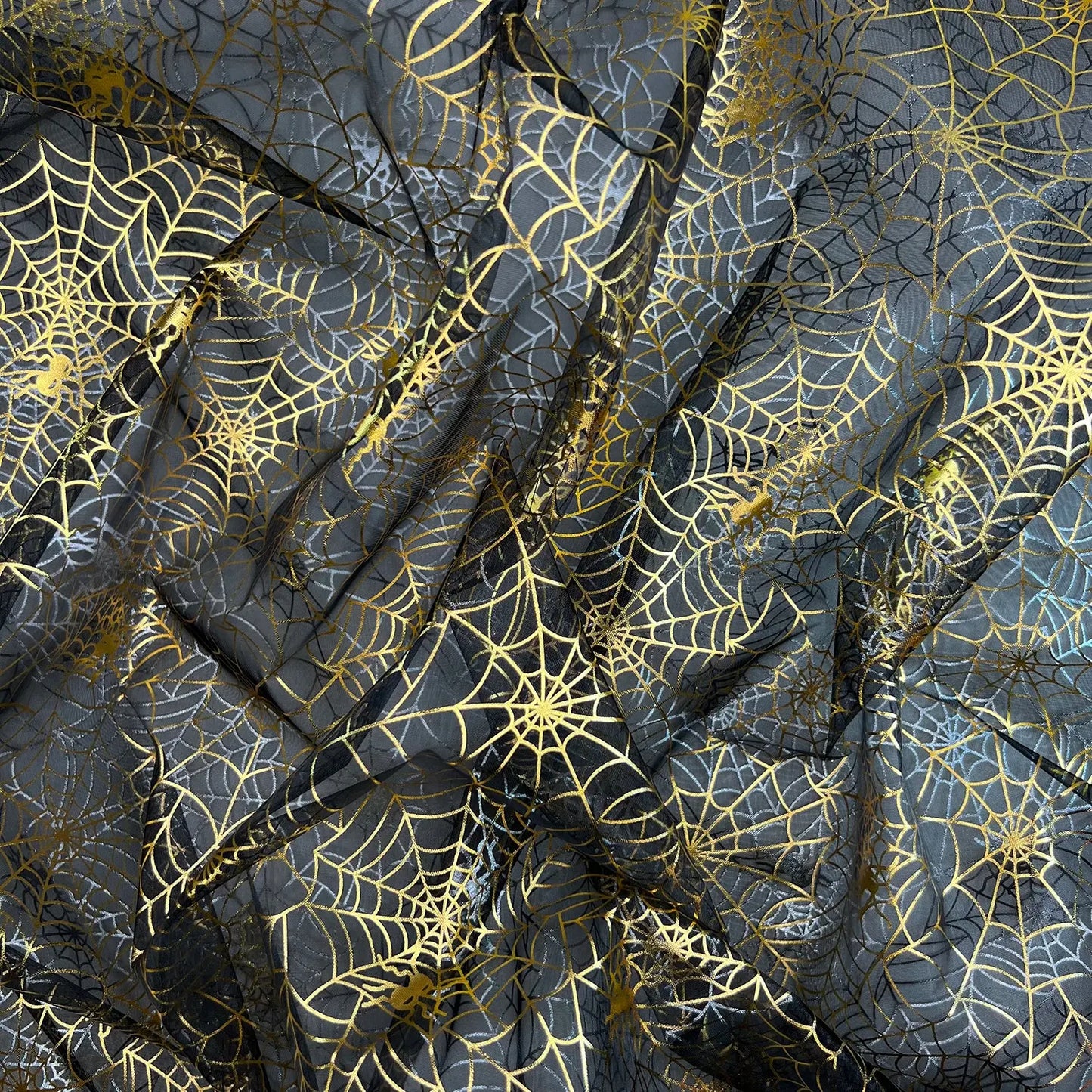 Organza Foil Fabric | Patterned & Christmas Foil 59" (150cm) Wide – Sold by the Meter