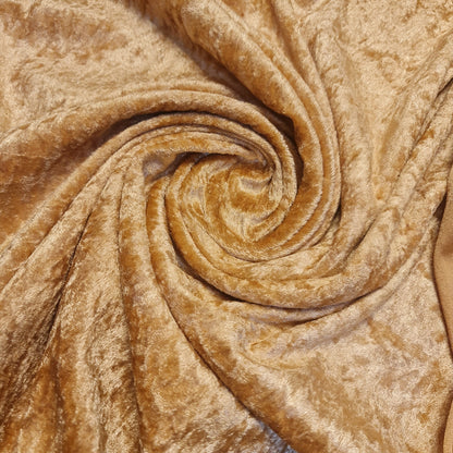 Crushed Velvet Stretch Velour Fabric – 58" Wide Plain Solid Colours Premium Material for Dresses, Crafts Projects
