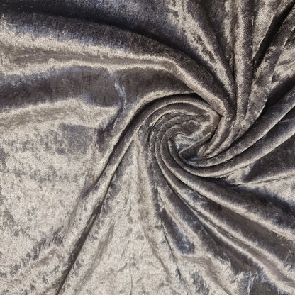 Crushed Velvet Stretch Velour Fabric – 58" Wide Plain Solid Colours Premium Material for Dresses, Crafts Projects