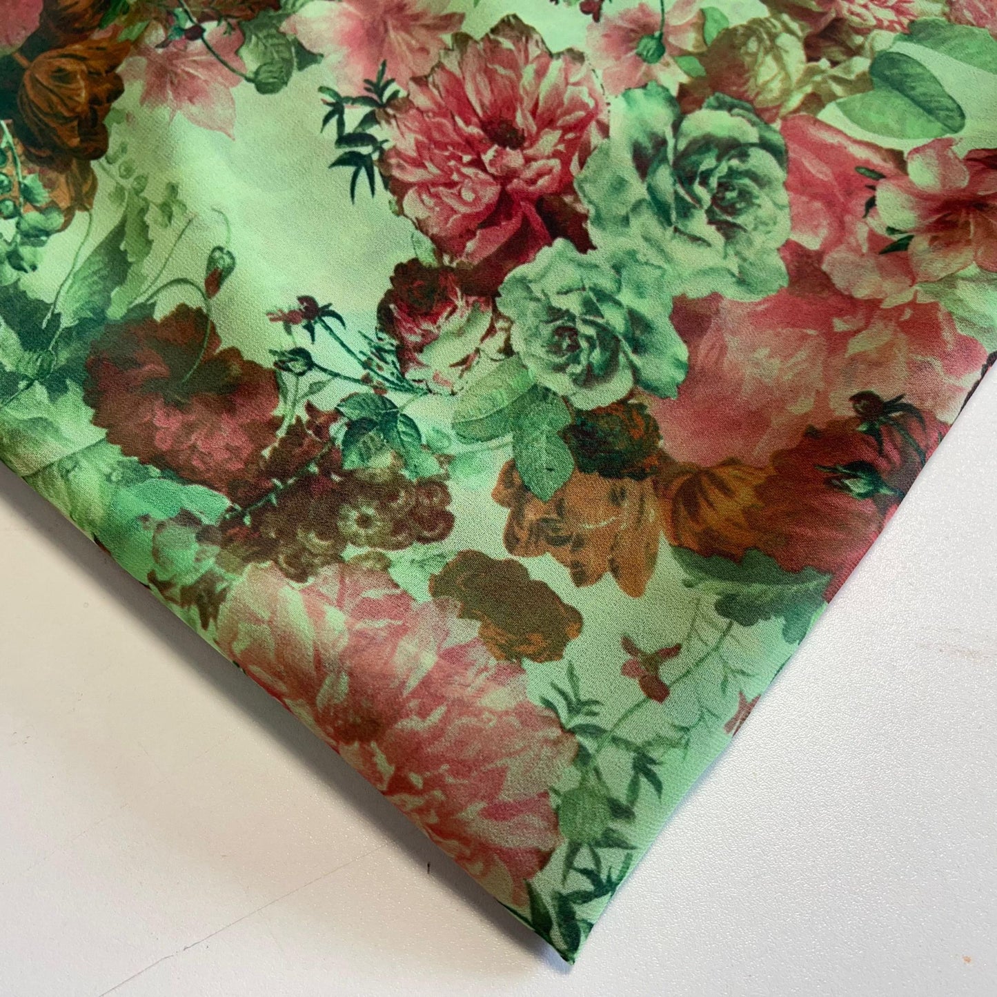 Floral Printed Polyester Georgette and Sheer Chiffon Fabric – Summer Dress Material