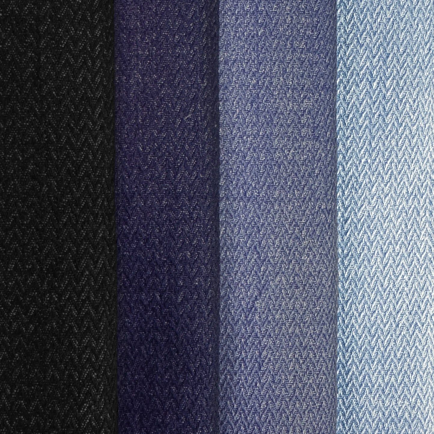 Herringbone Jacquard Denim Fabric | Heavyweight 100% Cotton 330gsm 67" (170cm) Wide – Sold by the Meter