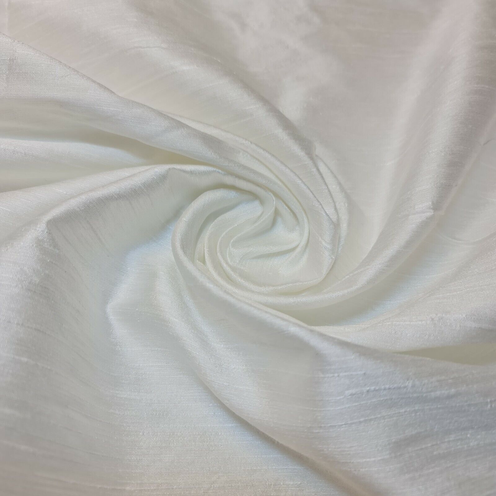 Plain Slub Faux Dupion Raw Silk Fabric – 100% Polyester – 44