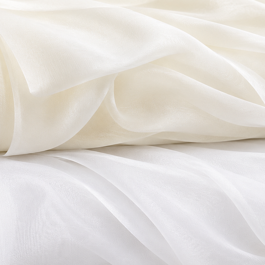 Plain Inherently FR Voile Sheer Drapery Fabric | 100% Polyester 59" (150cm) Wide 50gsm – Sold by the Meter