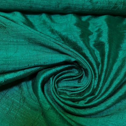 Plain Slub Faux Dupion Raw Silk Fabric – 100% Polyester – 44" Wide Upholstery, Bridal & Craft Material by the Metre