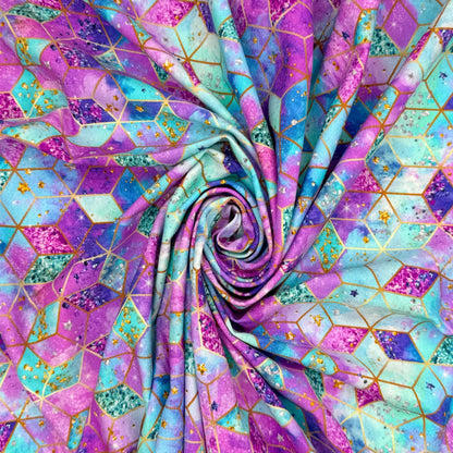 Digitally Printed Cotton Jersey Fabric | Soft Stretch Jersey 60" (150cm) Wide Dressmaking & Activewear Fabric – Sold by the Meter