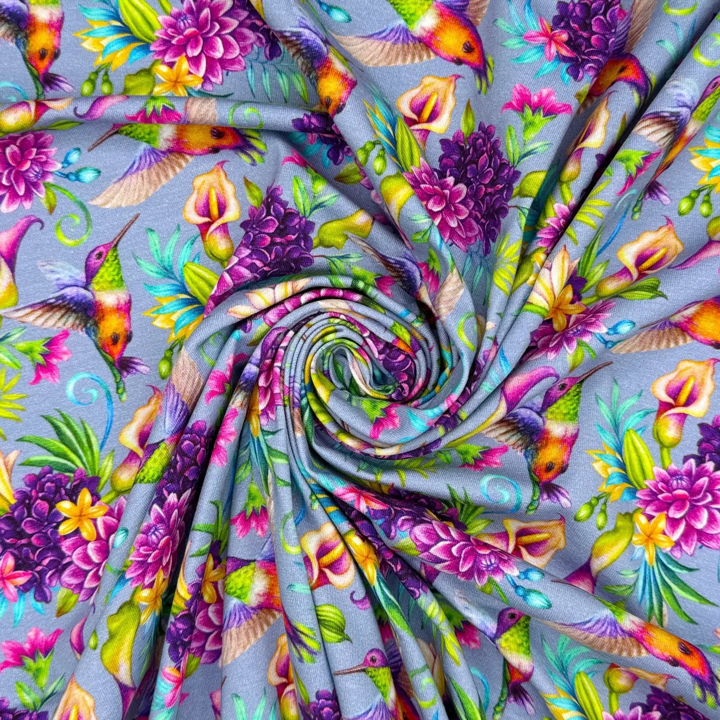 Digitally Printed Cotton Jersey Fabric | Soft Stretch Jersey 60" (150cm) Wide Dressmaking & Activewear Fabric – Sold by the Meter