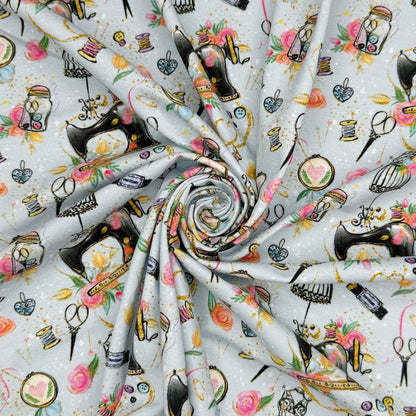 Digitally Printed Cotton Jersey Fabric | Soft Stretch Jersey 60" (150cm) Wide Dressmaking & Activewear Fabric – Sold by the Meter