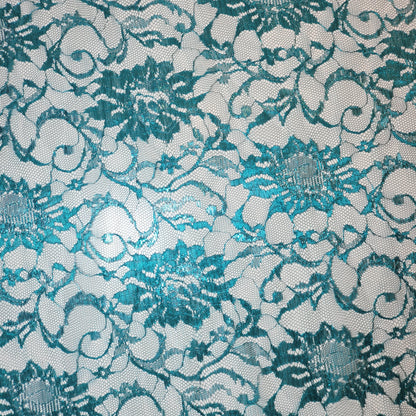 Budget Floral Lace Fabric – Soft Elegant Designer Dress & Craft Material, 58" Wide