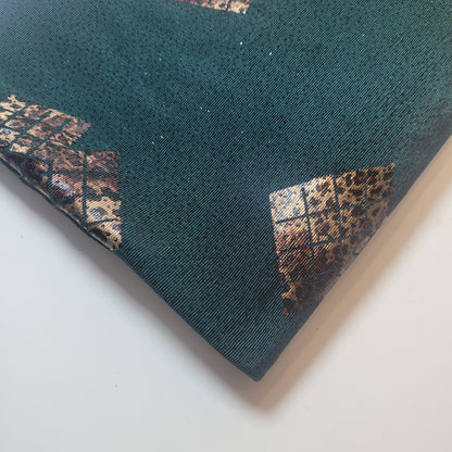 Leopard Foil ITY Lycra Elastane Fabric – 58" Wide Dress & Craft Material by the Meter