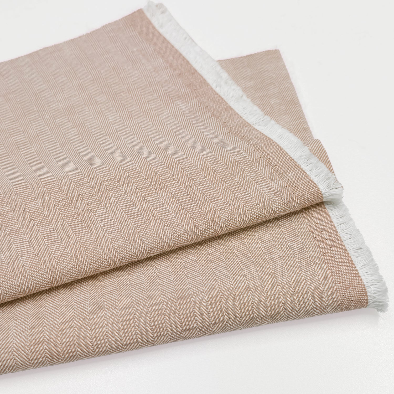 Linen Cotton Herringbone Fabric | 30% Linen 70% Cotton 185gsm 58
