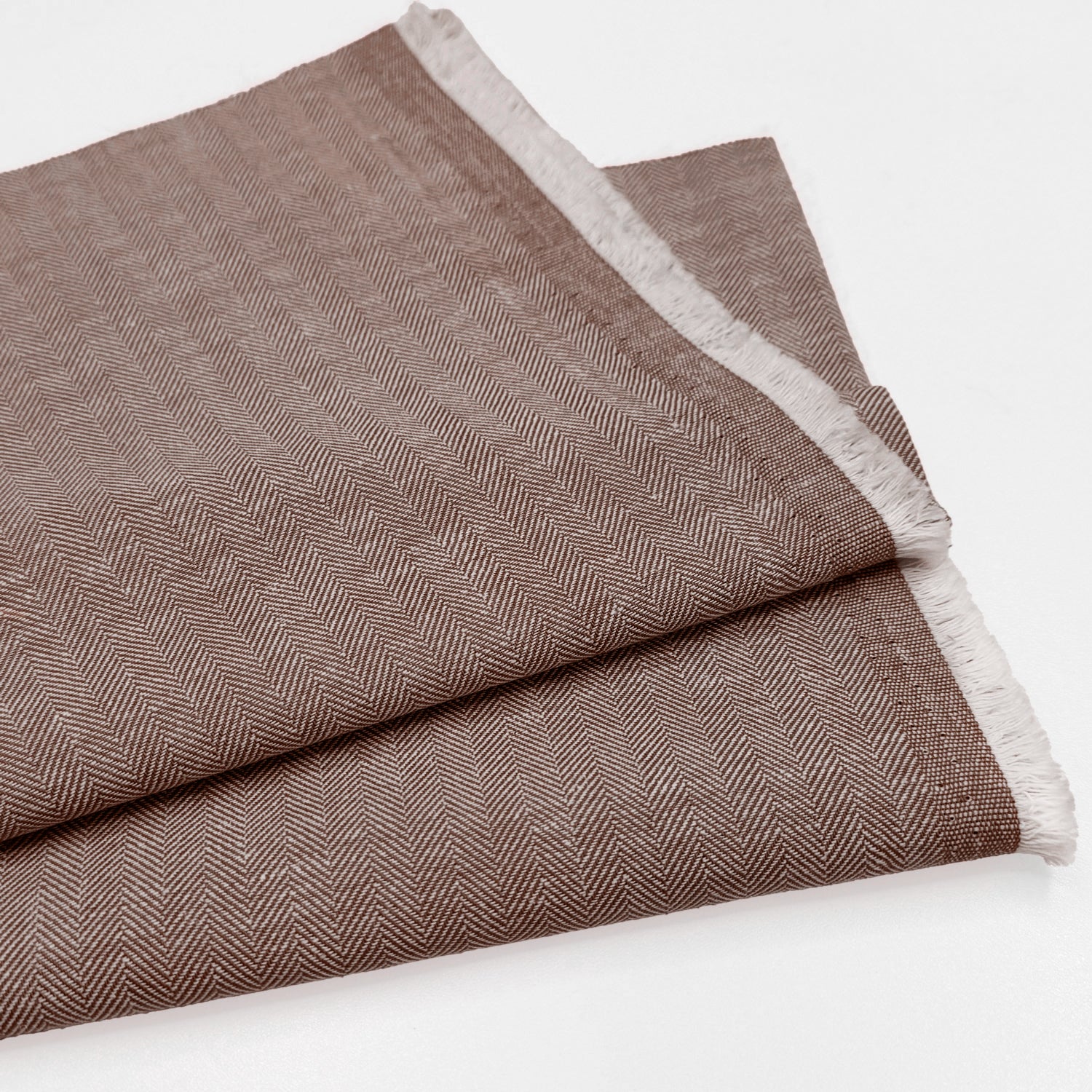 Linen Cotton Herringbone Fabric | 30% Linen 70% Cotton 185gsm 58