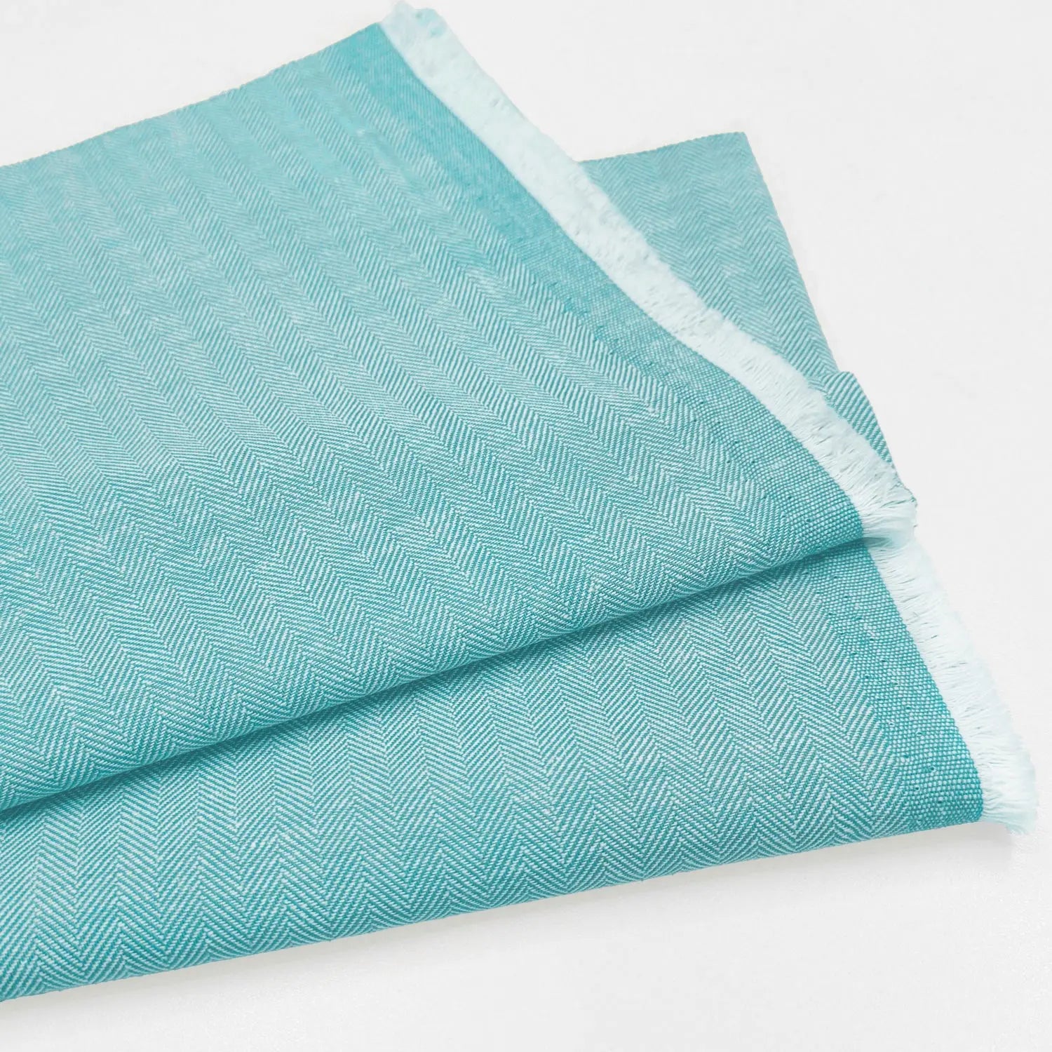 Linen Cotton Herringbone Fabric | 30% Linen 70% Cotton 185gsm 58" (147cm) Wide Dressmaking & Furnishing Fabric – Sold by the Meter