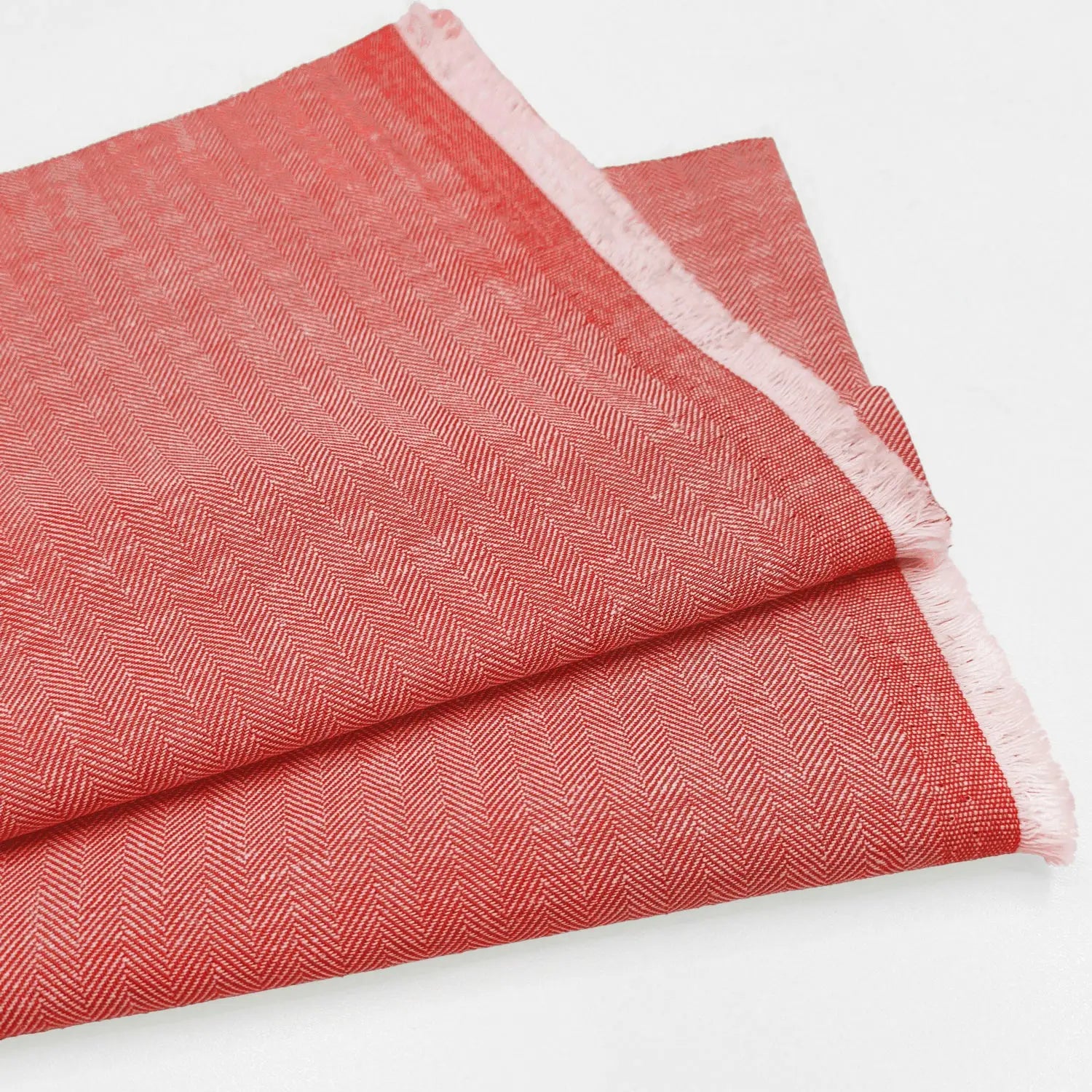 Linen Cotton Herringbone Fabric | 30% Linen 70% Cotton 185gsm 58" (147cm) Wide Dressmaking & Furnishing Fabric – Sold by the Meter