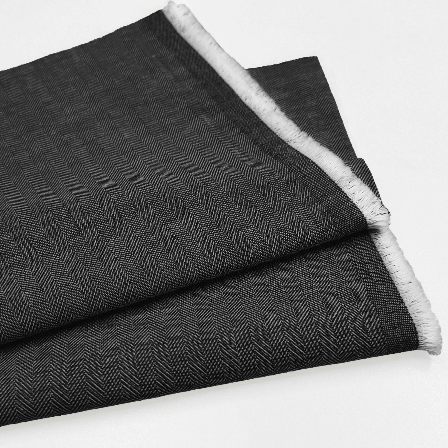 Linen Cotton Herringbone Fabric | 30% Linen 70% Cotton 185gsm 58