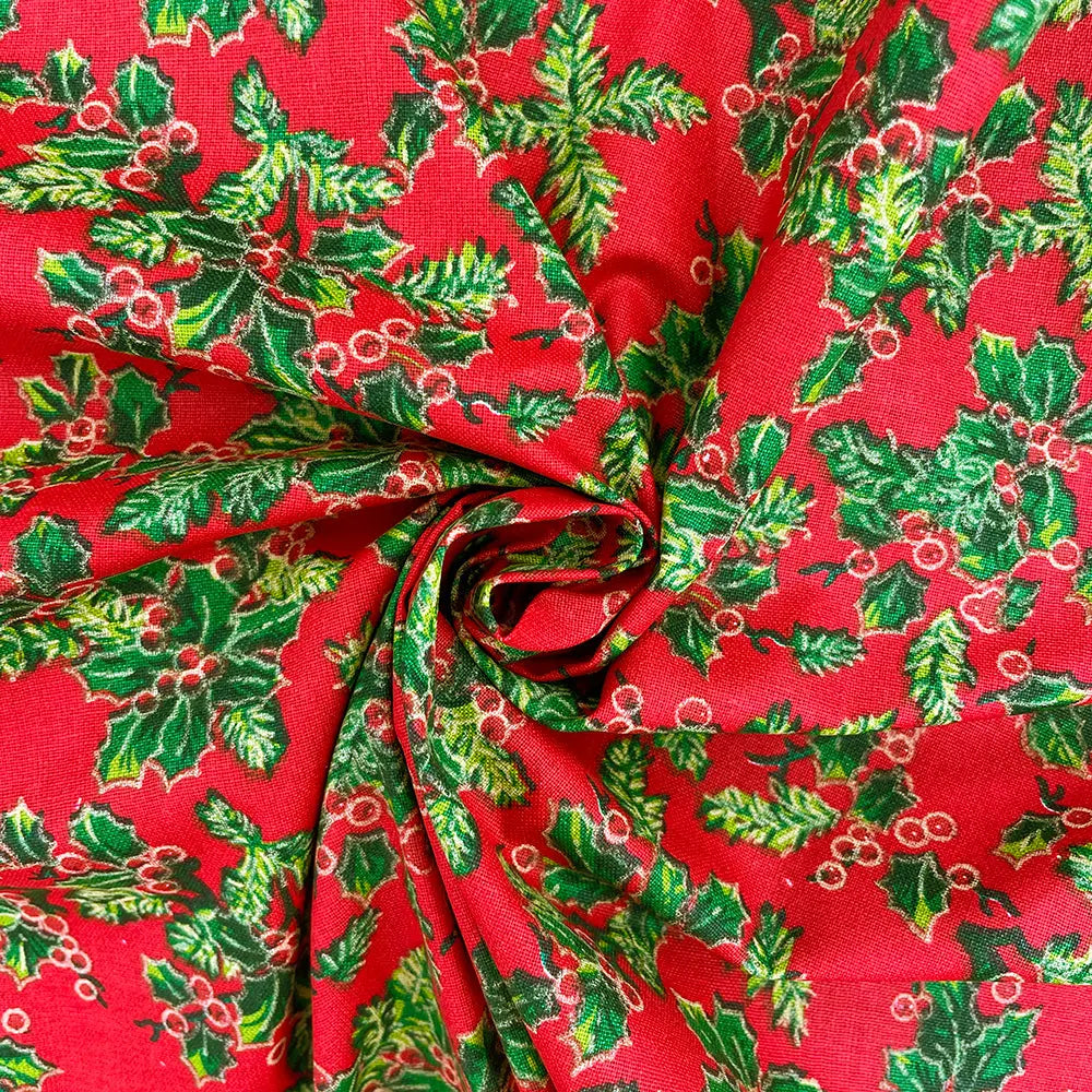 Christmas 100% Cotton Craft Fabric | 150gsm 55" (140cm) Wide OEKO-TEX® Standard 100 Certified – Sold by the Meter