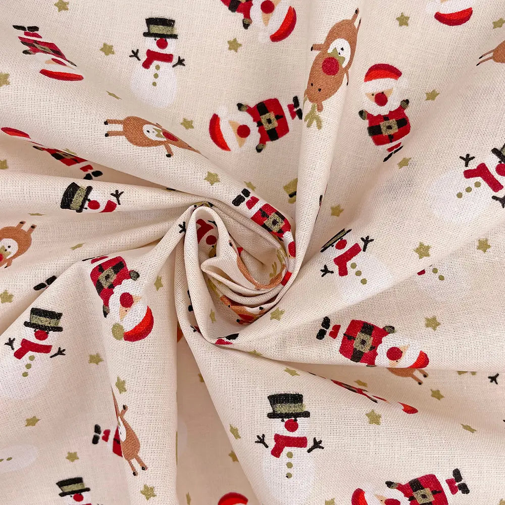 Christmas 100% Cotton Craft Fabric | 150gsm 55" (140cm) Wide OEKO-TEX® Standard 100 Certified – Sold by the Meter