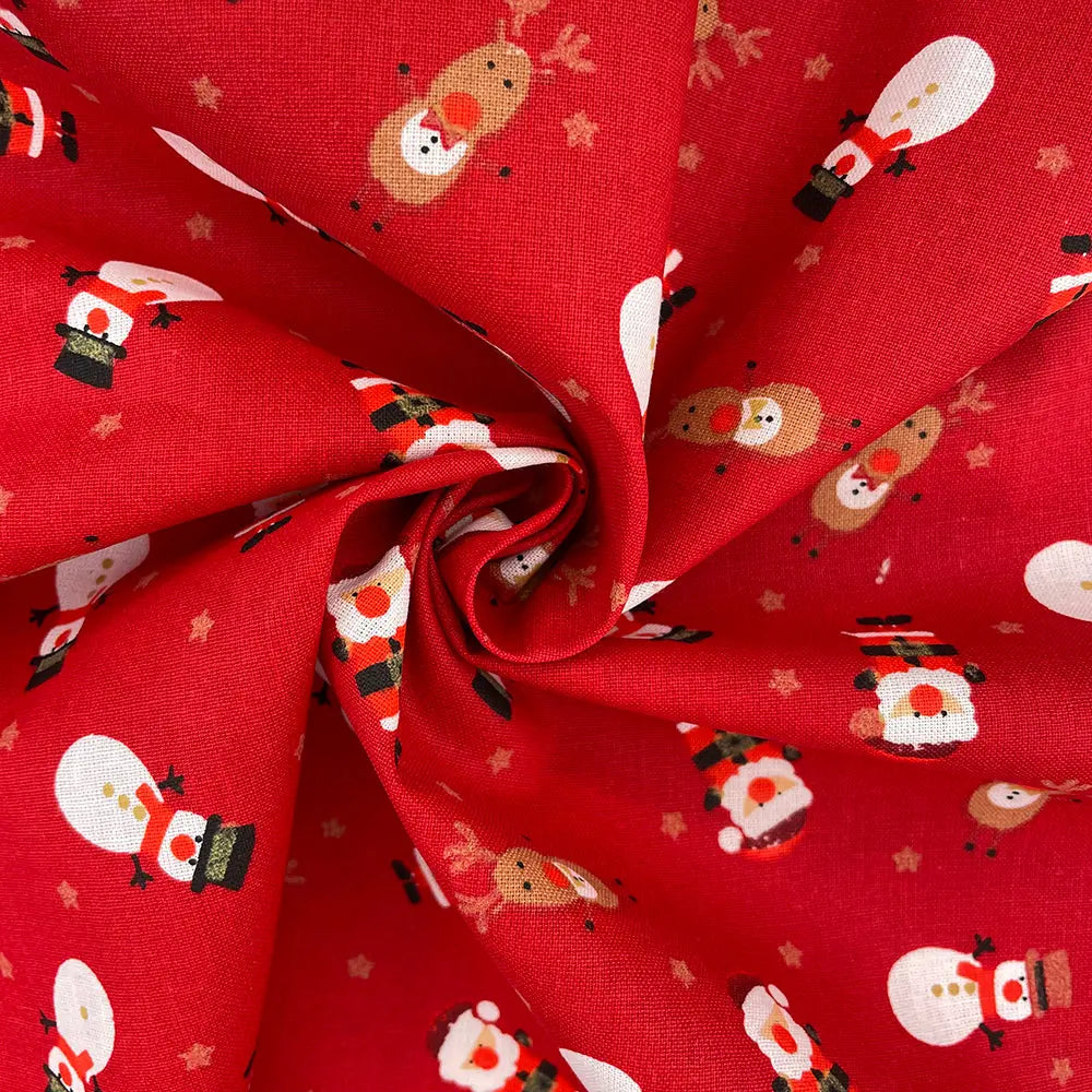Christmas 100% Cotton Craft Fabric | 150gsm 55" (140cm) Wide OEKO-TEX® Standard 100 Certified – Sold by the Meter