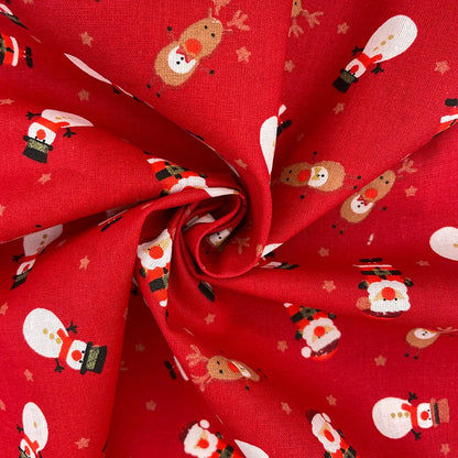 Christmas 100% Cotton Craft Fabric | 150gsm 55" (140cm) Wide OEKO-TEX® Standard 100 Certified – Sold by the Meter
