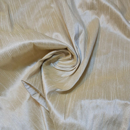 Plain Slub Faux Dupion Raw Silk Fabric – 100% Polyester – 44" Wide Upholstery, Bridal & Craft Material by the Metre