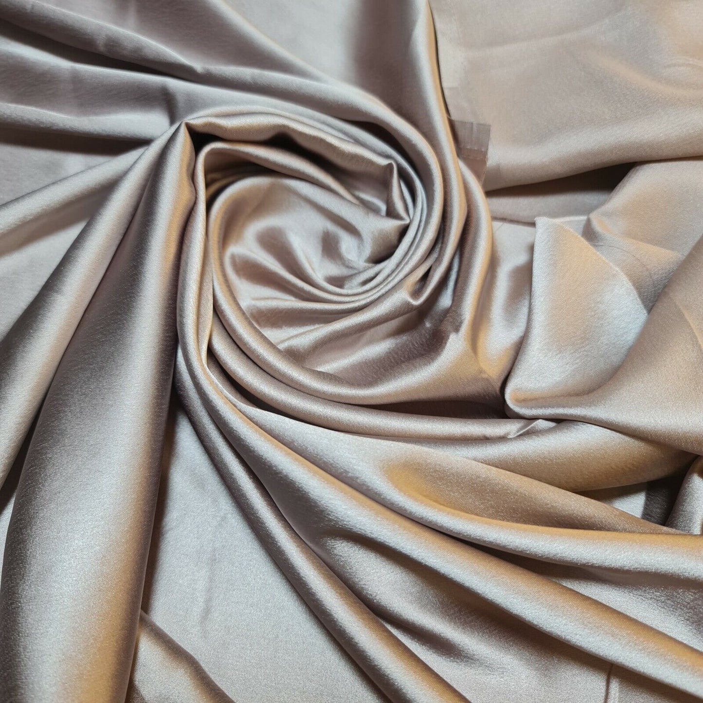 Satin Charmeuse Glossy Silky Polyester Fabric – 44" Wide – Bridal Dress, Craft & Event Material – 23m Bolt/Roll