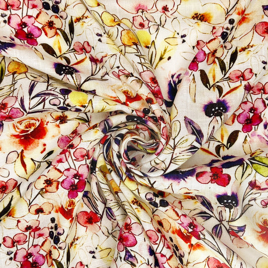 30% Linen 70% Viscose Fabric | Soft Linen-Viscose Dress Fabric 55" (142cm) Wide – Sold by the Meter